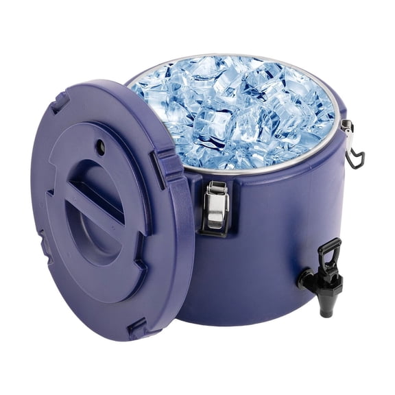 Miumaeov 20L Blue Stainless Steel Beverage Dispenser With Spigot Insulated Portable Water Drink Cooler