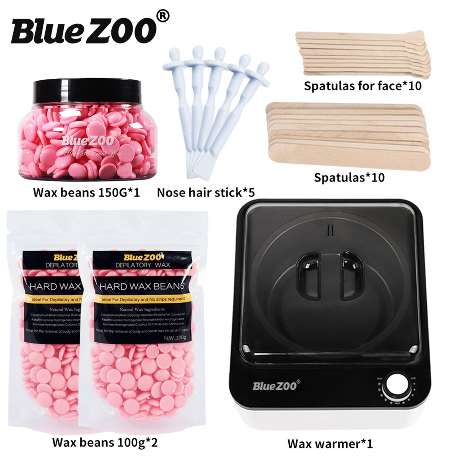 Wax Warmer Kit Hair Removal Tool Kit Waxing Machine with Hard Wax Beans