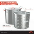 thumbnail image 7 of Megamaster 80 Qt Aluminum Turkey Fryer Pot with Basket, Premium Seafood Boil Pot with Lid and Silicon Handles, Large Stock Pot for Frying Turkey, Seafood, Crawfish, Crab, 7 of 7