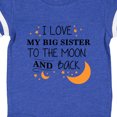 thumbnail image 3 of Inktastic I Love My Big Sister to the Moon and Back Gift Baby Boy or Baby Girl Bodysuit, 3 of 4