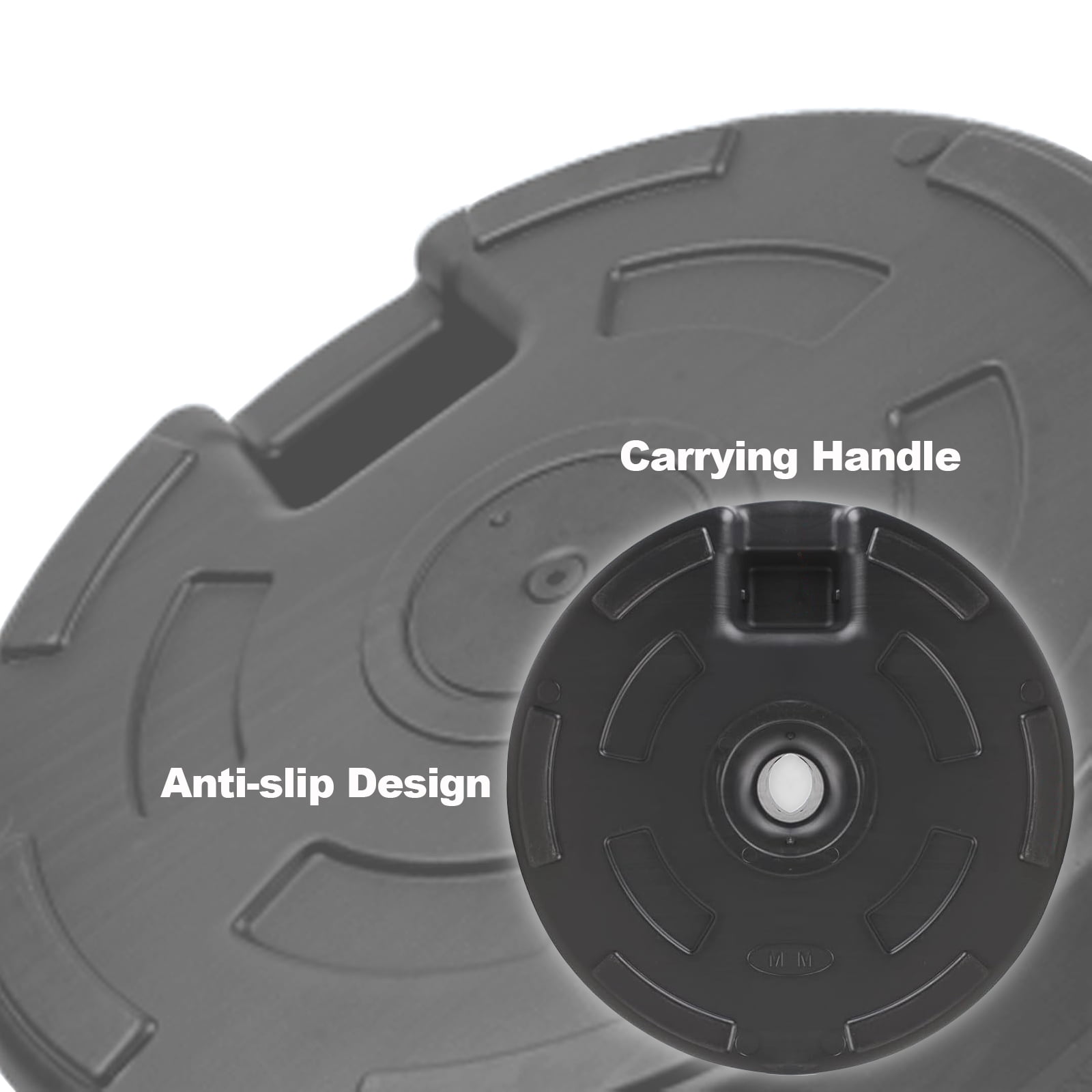 PULNDA 6 HDPE Plastic Patio Umbrella Base, Stable