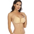 thumbnail image 1 of SAYFUT Women's Strapless Push Up Invisible Sticky Bra Silicone Reusable Self Adhesive Backless Bra for Dress Halter, Beige/ Black, 1 of 1