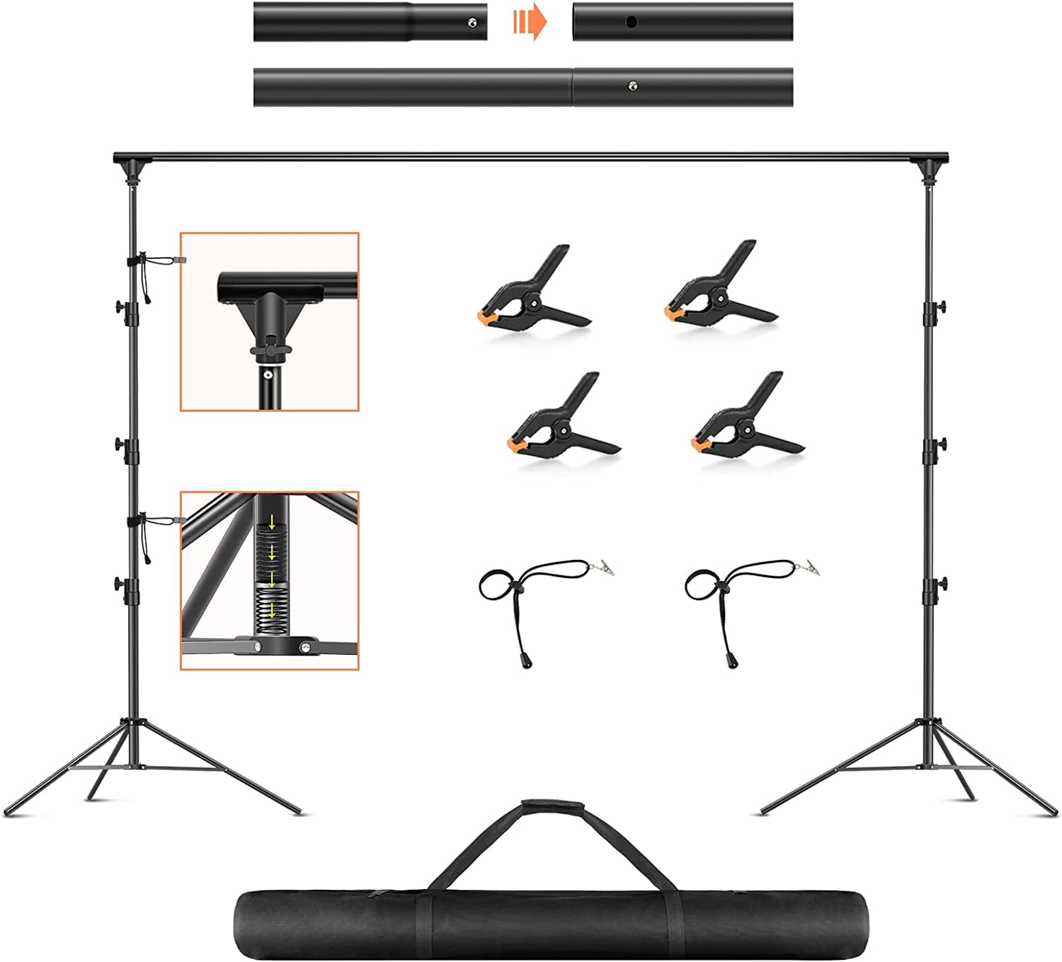 Backdrop System Rack Backdrop Stand 10 x 10ft3 x 3m, Spring Cushioned Philippines | Ubuy