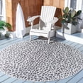 thumbnail image 4 of Safavieh Courtyard Karina Animal Indoor/Outdoor Area Rug, Gray/Black, 3' x 3' Round, 4 of 11