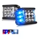 thumbnail image 1 of Par Faros Dually 12 Led Blanco Codigo Rojo Azul Jeep Moto, 1 of 8