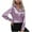 Purple, variant on RYDCOT Womens Button Down Satin Shirt Long Sleeve V-Neck Solid Color Dress Shirts Work Business Casual Ladies Tops and Blouses Clearance