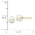 thumbnail image 4 of Auriga Fine Jewelry 14K Yellow Gold 5-6mm Cultured Pearl Stud Earrings for Women, 4 of 5