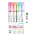 thumbnail image 2 of Magic Border Curve Pen, 2025 New Dual Tip Pens with 6 Different Curve Shapes Fine Tips, Border Design Highlighter Pen Set for Writing Christmas Card, Drawing, Note Taking, Highlighters, 2 of 4