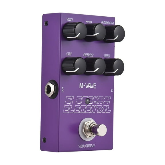 M-VAVE Delay Pedal for Electric Guitar, Stereo Digital Delay Guitar Effects Pedal with 9 Delay Effects, with TAP and HOLD Modes