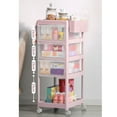 thumbnail image 3 of Transparent Design Multi Drawer Storage Mobile Organizer Rolling Storage Cart for Supplies in White with Ample Storage Space, 3 of 8