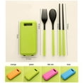 thumbnail image 4 of 3 en 1 ABS Pliant Vaisselle Ensemble Couverts Fourchettes Ensemble avec Boîte de Rangement pour Camping en Plein Air Randonnée Voyage, 4 of 8