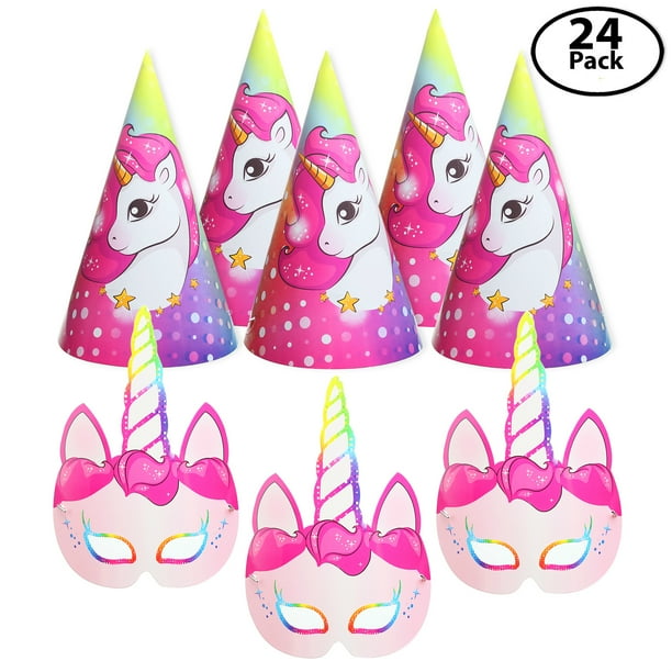 12 pack unicorn party paper face masks bundle with 12