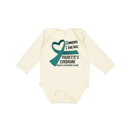 

Inktastic Someone I Love Has Tourettes Syndrome- Teal Ribbon Gift Baby Boy or Baby Girl Long Sleeve Bodysuit