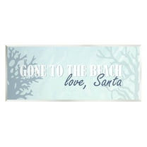 Stupell Industries Gone To Beach Love Santa Phrase Graphic Art Unframed Art Print Wall Art, Design by Kim Allen