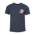 thumbnail image 2 of American Flag Paw Print, Kids Gaphic T-shirts, 4th of July Shirts - Heather Navy MH200YPATRIOT S6 M, 2 of 3