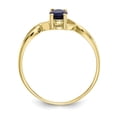 thumbnail image 2 of 10K Yellow Gold Ring Band with Stones (09) September Sapphire Oval Blue, Size 8, 2 of 5