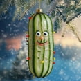 thumbnail image 2 of Christmas acrylic Hanging Ornament, Cute Mini Green Cucumber Pendant with Lanyard, Christmas Tree Decoration,12pcs(B), 2 of 9