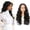 black, variant on More Beautiful Synthetic 13x6 Lace Front Wig for Women 24 inch Red Brown Ombre Body Wave