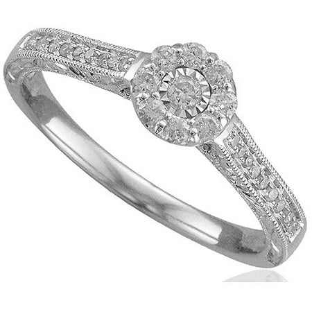 Tara Rose 1/4 Carat T.W. Diamond 10kt White Gold Promise Ring