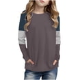 thumbnail image 3 of HVOBTTY Toddler Kid's Long Sleeve Crew Neck T-Shirt Raglan Sleeve Loose Sport Comfortable Daily Wear Top, 3 of 5