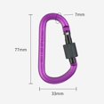 thumbnail image 1 of D Type Wind Rope Buckle Ring Lock Buckle Outdoor Safety Equipment Buckle Purple, 1 of 9