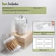 thumbnail image 2 of Dispensador de soporte para bolas de algodón, caja de almacenamiento de plástico transparente, 4 Uds., 2 of 5