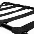 thumbnail image 2 of 3 Pack Portable Folding Metal Luggage Rack with Nylon Belts Suitcase Stand Holder Shelf, 27" x 16" x 22", Black, 2 of 22