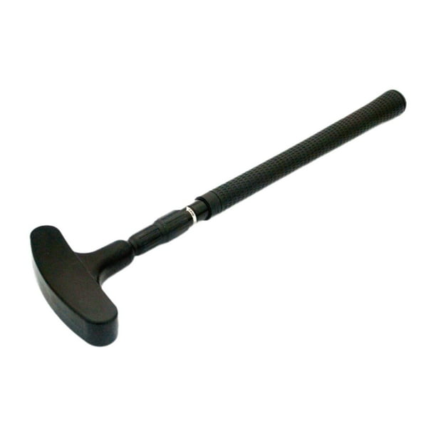 Putter de golf retráctil, ajustable, cómodo y de dos vías para zurdos. Negro