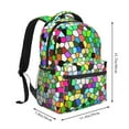 thumbnail image 2 of Rateoe Colorful Tie Dye Stained Glass Pattern Casual Backpack for School, Work, Travel – Adjustable Straps, Multiple Compartments – Ergonomic Design, Fits Laptops and Tablets, 2 of 5