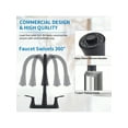 thumbnail image 5 of Robinet de Cuisine 3 Trous avec Pulvérisateur Rétractable, Robinet d'Évier de Cuisine, Robinets en Acier Inoxydable Moderne Commercial avec Terrasse Adaptés pour Bar Buanderie Rv, 5 of 5