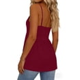 thumbnail image 5 of QASIEATN Womens Summer Tops V Neck Solid Color Casual Tank Tops Sleeveless Womens Tank Tops, 5 of 6