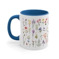 thumbnail image 3 of Two Tone Wild Flowers Accent Coffee Mug, 11oz - 5 Different Colors, 3 of 4