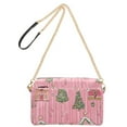 thumbnail image 2 of FORMRS Women Crossbody Purse with Chain Strap Vegan Leather Shoulder Handbag, Pink Gingerbread House, 2 of 7