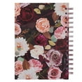 thumbnail image 2 of Christian Art Gifts Journal w/Scripture Strong And Courageous Joshua 1:9 Bible Verse Rose Floral 192 Ruled Pages, Large Hardcover Notebook, Wire Bound, 2 of 4