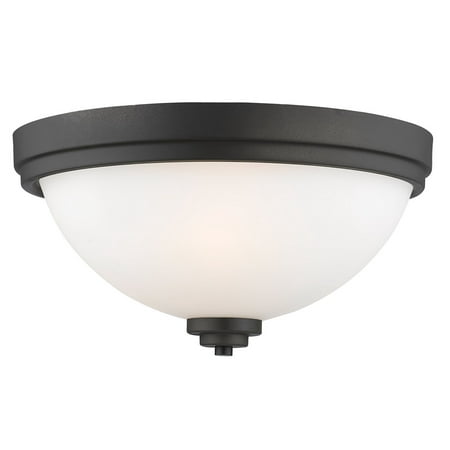 - Flush Mounts 3 Light With Bronze Finish Steel Medium Base Bulb 15 inch 180 Watts