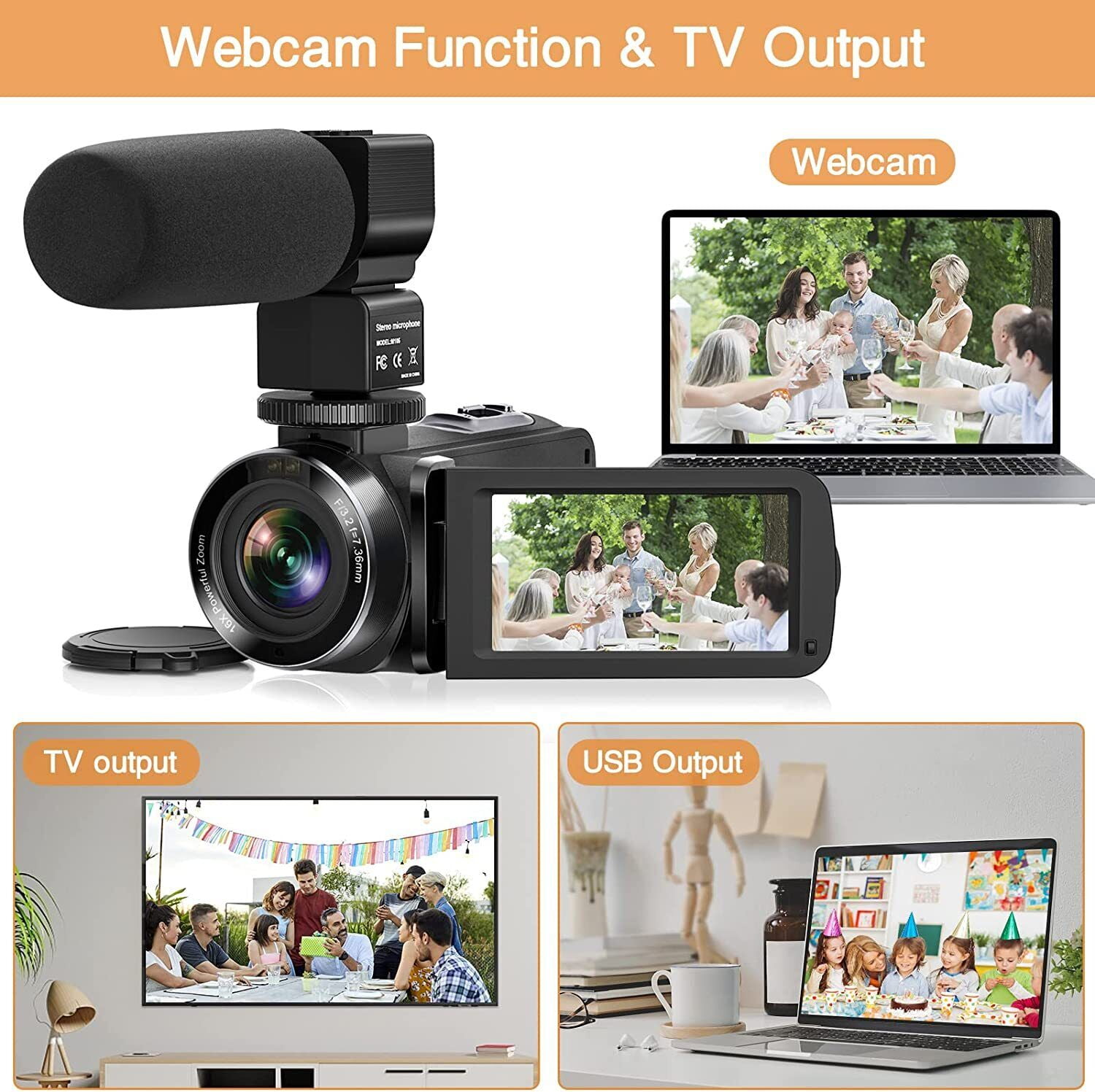 Digital Camera Camcorder With Webcam Function Ultra HD 4K Camcorder With  Microphone Remote Nigeria Ubuy