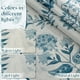 thumbnail image 5 of Juego de 2 paneles de cortinas de lino azul con estampado floral de 160 x 160 cm, dos paneles, 5 of 7