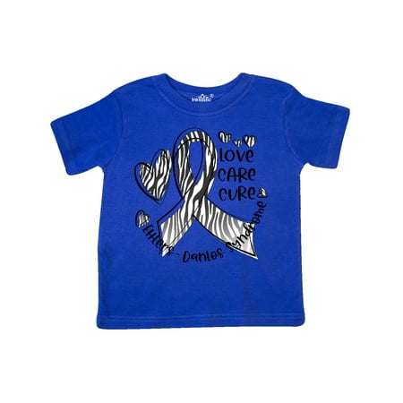 

Inktastic Love Care Cure Ehlers-Danlos Awareness Zebra Ribbon Gift Toddler Boy or Toddler Girl T-Shirt