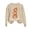 #0226-Beige, variant on Uootdi Gift Long Sleeve Sweatshirts for Women Crew Neck Halloween Cauldron Ghost Pumpkin Graphic Print Oversized Fit Casual Pullovers