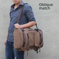 thumbnail image 3 of Mochila de lona para hombre, mochila para estudiantes de secundaria, mochila retro para computadora, bolso de viaje de gran capacidad, bolso para hombre, 3 of 6