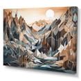 thumbnail image 2 of Designart "Rose Gold Metallic Mountains IV" Minimalism Landscape Canvas Print, 2 of 5