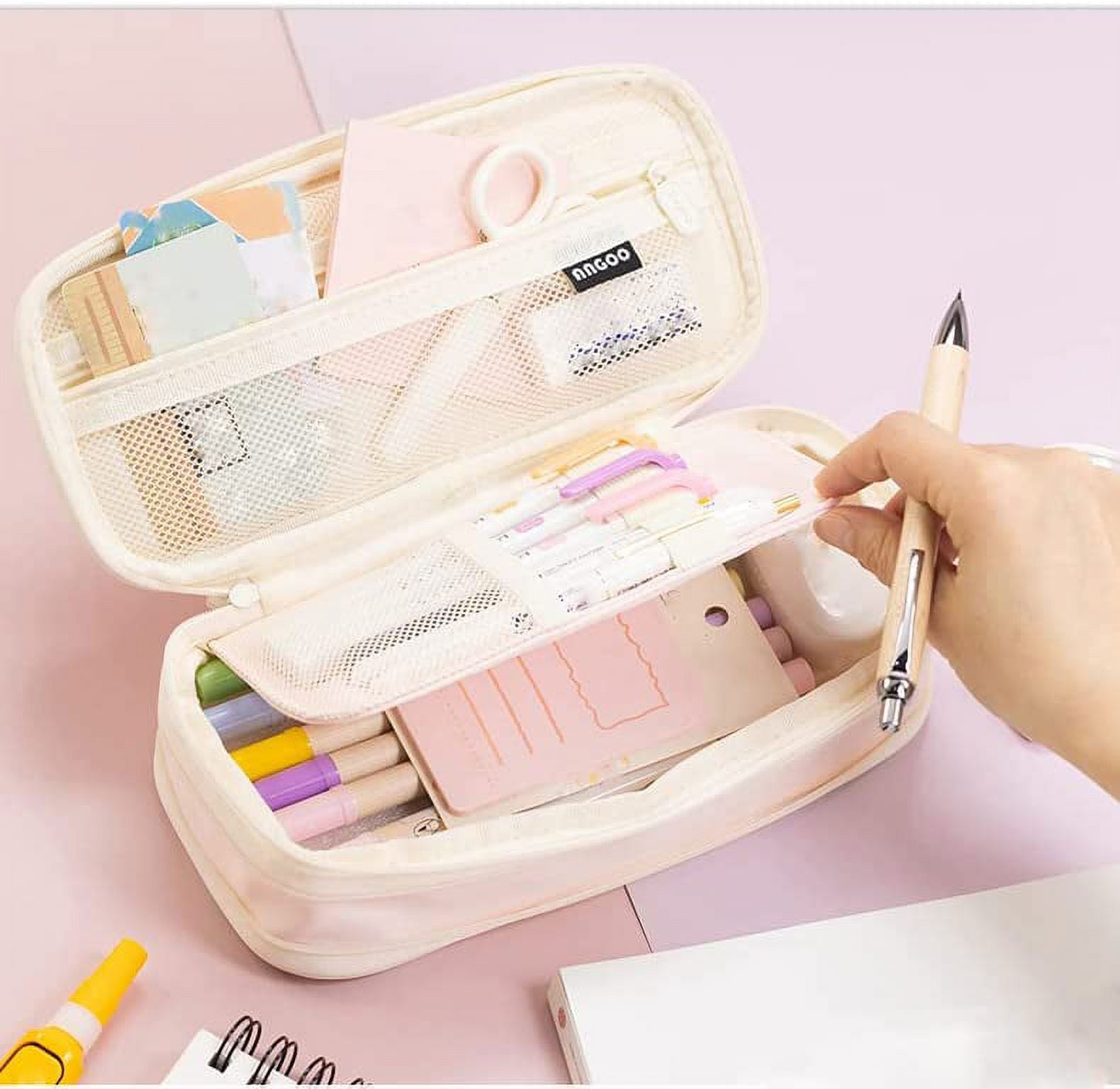  Homecube Pencil Case Capacious Pen Pencil Holder Box Makeup Pens  Pouch Oxford Cloth Bag Large Storage Stationery Organizer with Zipper for  School & Office - Gray : Arts, Crafts & Sewing