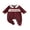 Red, variant on Cjfdfy Newborn Baby Girl Boy Christmas Romper Outfit My 1St Christmas Embroidery Long Sleeve Plaid Print Footies Jumpsuit Infant Cute Christmas Fall Winter Outfit 0-6M