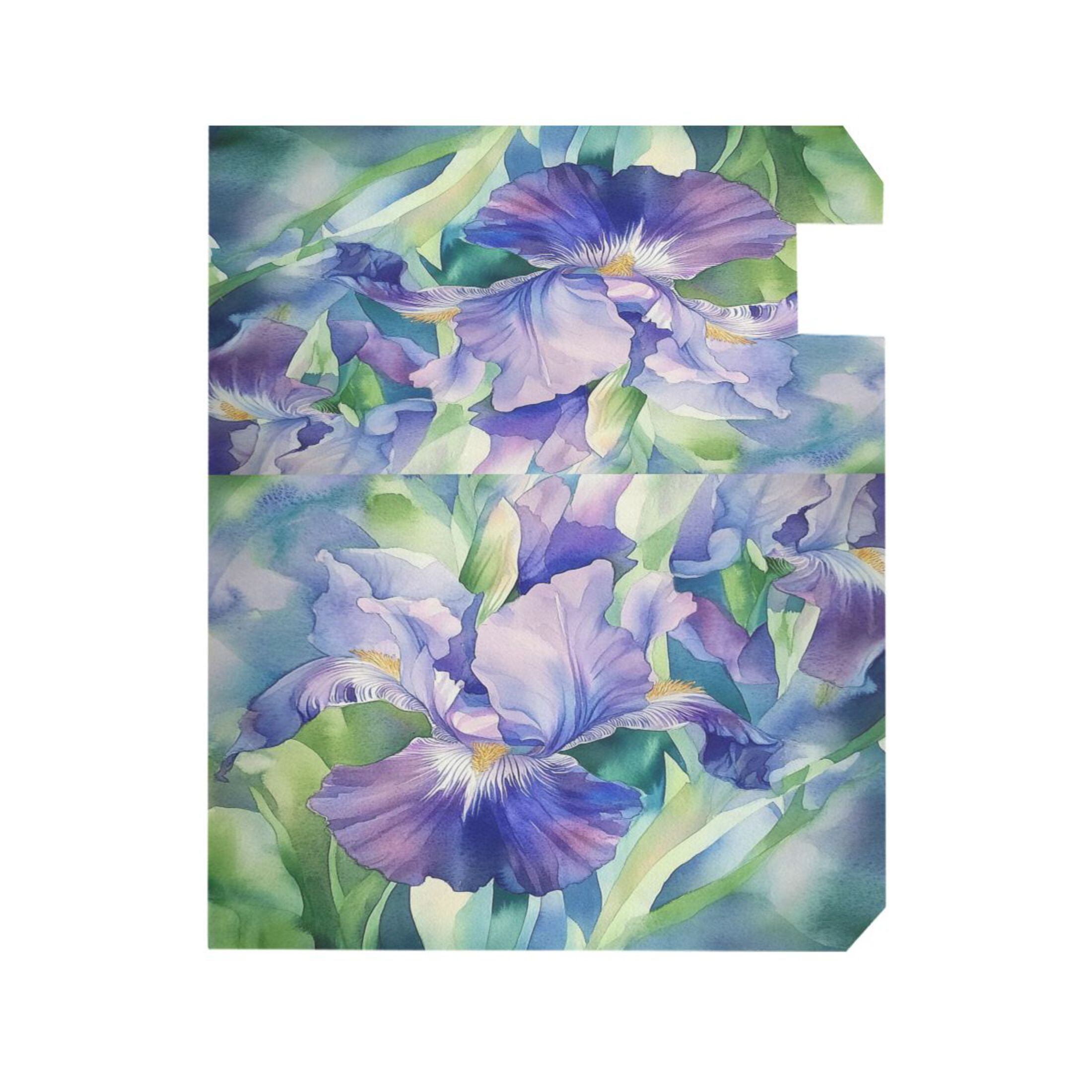 Mailbox Covers Magnetic Large Size 25.4x20.78 in Mailbox Wraps Post for Garden Yard Decor Beautiful Iris Flower