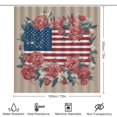 thumbnail image 2 of Shower Curtain Set 4 Piece include Shower Curtain and Rugs and Non Slip U Shaped Toilet Rugs Luxury Bathroom Decor America Flag Bloom, 2 of 5