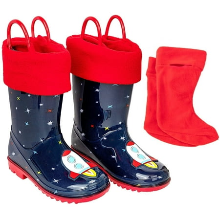 

Addie & Tate Unisex Rain Boots Kids & Toddlers - Size 8-12 -Space/Celestial