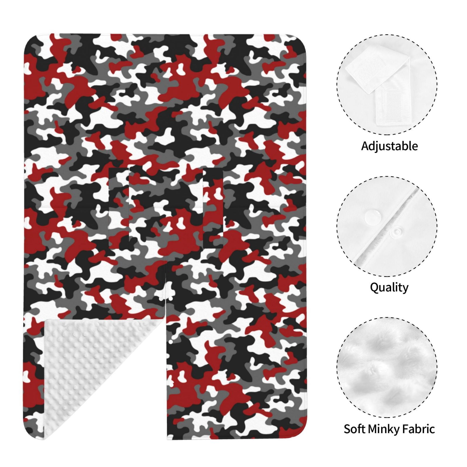 Car Seat Cover Baby - Red Grey White Camouflage Breathable Infant Car Seat Cover for Baby Carseat, Lightweight Comfort Baby Essentials Must Haves Newborn Stuff for Girl Boy