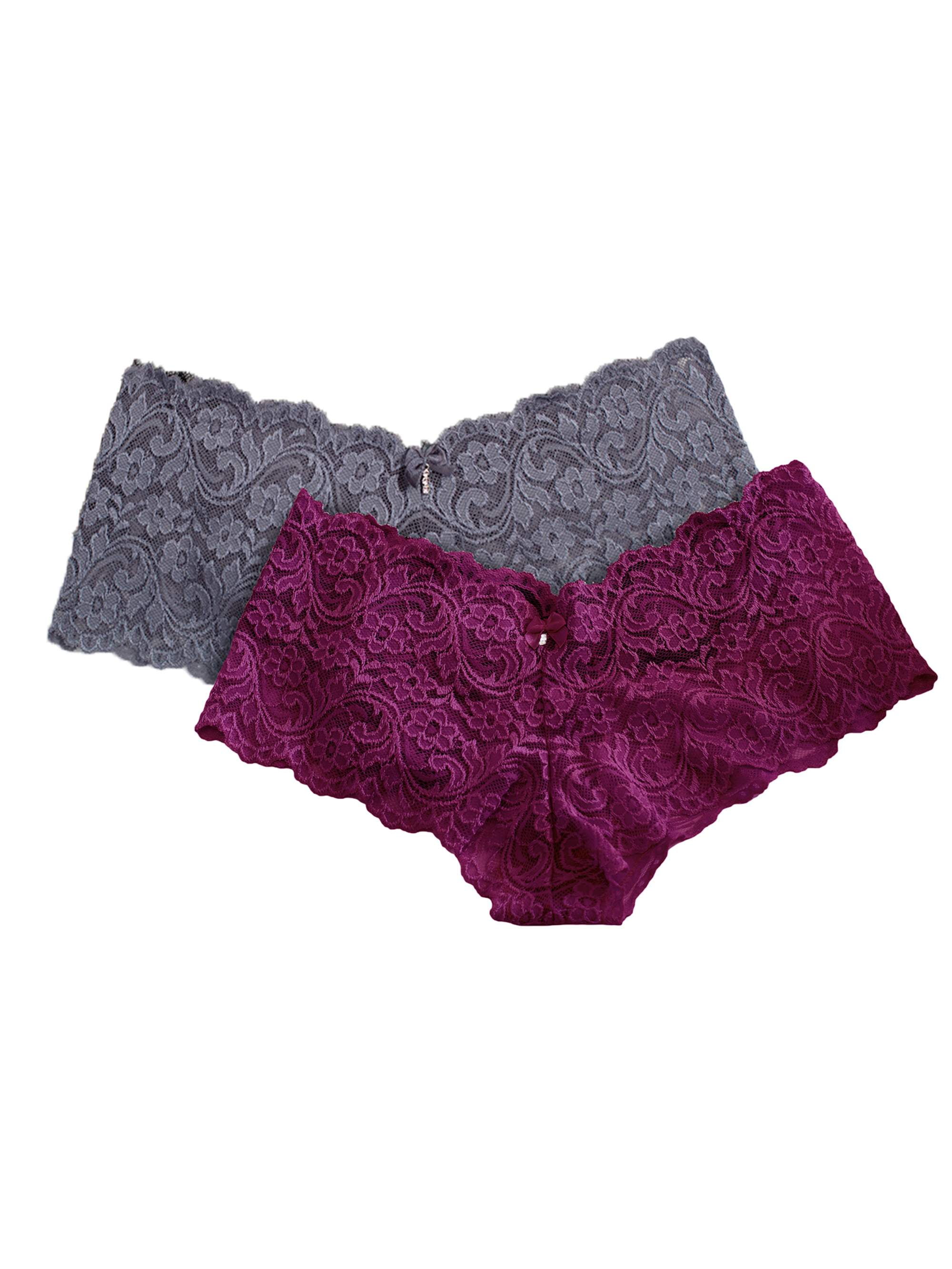 Smart & Sexy Smart & Sexy Women's Lace Boyleg Panty 2 Pack, Style