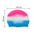 thumbnail image 4 of Gorros de natación de silicona, 1 paquete, duraderos y cómodos, elastoméricos para adultos, para mujeres, hombres, cabello corto, estilo largo, 2 unidades, 4 of 5