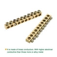 thumbnail image 4 of Barra de tierra terminal Uxcell bloque de tornillo barrera latón 10 posiciones 65mmx5.5mmx7.5mm para distribución eléctrica 3 paquetes, 4 of 5
